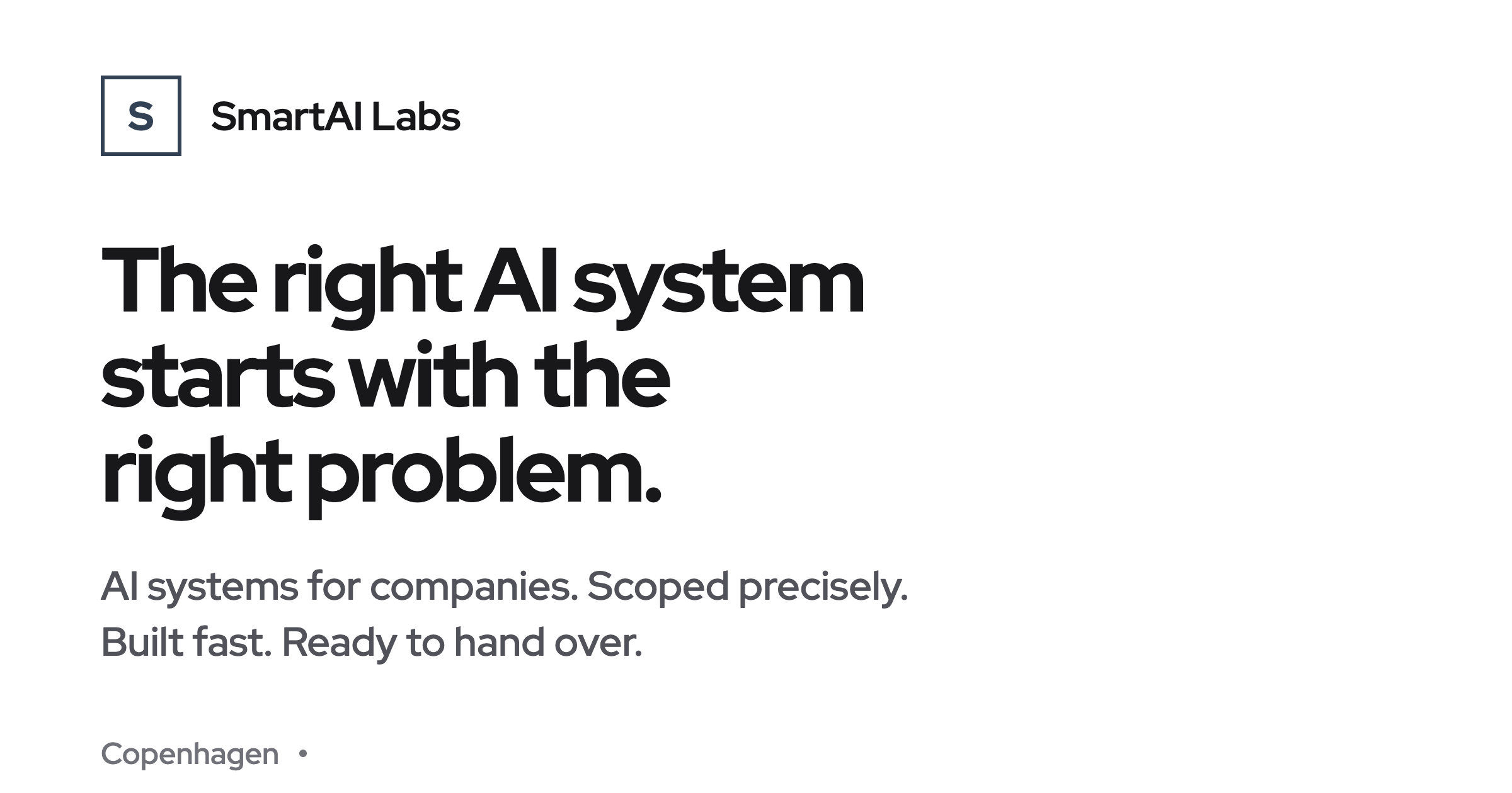 SmartAI Labs | AI Systems for Companies